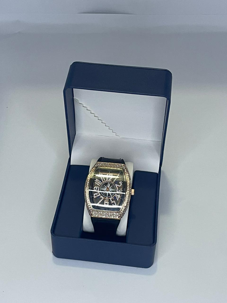 Vanguard Black Rose Gold Iced Frank Muller Watch