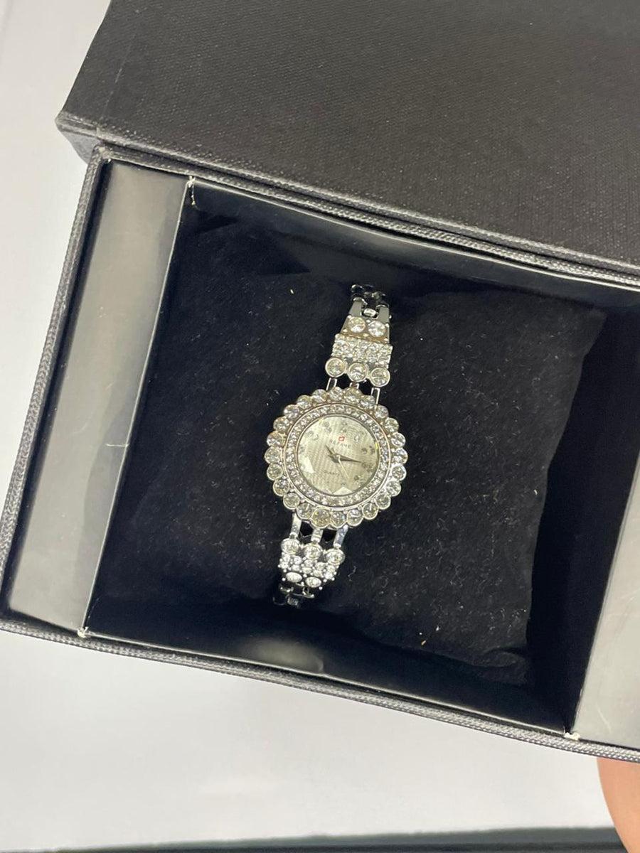 ✨ Silver Crystal Royale Watch For Women